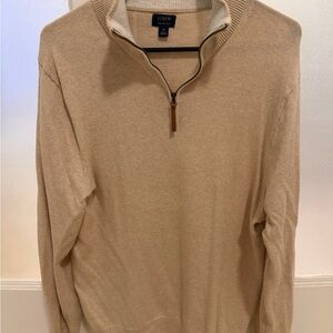 J. Crew Men's Beige Zip-Up Sweater
